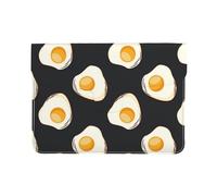 Cozimangoe Laptop Sleeve, 13-14 Inch PU Leather Computer Sleeve Bag, Water-Resistant Laptop Case Protective, School Office Travel, Personalized Food Fried Eggs Dark