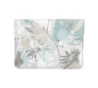 Cozimangoe Laptop Sleeve, 13-14 Inch PU Leather Computer Sleeve Bag, Water-Resistant Laptop Case Protective, School Office Travel, Personalized Mint Gray Leaves