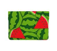 Cozimangoe Laptop Sleeve, 13-14 Inch PU Leather Computer Sleeve Bag, Water-Resistant Laptop Case Protective, School Office Travel, Personalized Watermelon