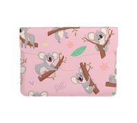 Cozimangoe Laptop Sleeve, 13-14 Inch PU Leather Computer Sleeve Bag, Water-Resistant Laptop Case Protective, School Office Travel, Australian Wild Cute Animal Koala