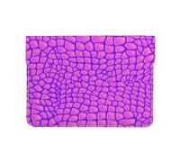 Cozimangoe Laptop Sleeve, 13-14 Inch PU Leather Computer Sleeve Bag, Water-Resistant Laptop Case Protective, School Office Travel, Personalized Pink Crocodile Alligator Skin