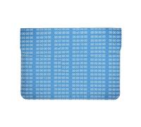 Cozimangoe Laptop Sleeve, 13-14 Inch PU Leather Computer Sleeve Bag, Water-Resistant Laptop Case Protective, School Office Travel, Personalized Programmer Blue Binary Computer Code