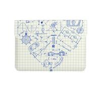 Cozimangoe Laptop Sleeve, 13-14 Inch PU Leather Computer Sleeve Bag, Water-Resistant Laptop Case Protective, School Office Travel, Love Physics