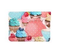 Cozimangoe Laptop Sleeve, 13-14 Inch PU Leather Computer Sleeve Bag, Water-Resistant Laptop Case Protective, School Office Travel, Personalized Teacup Cupcake