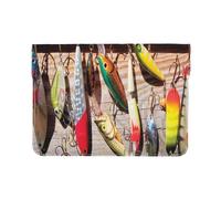 Cozimangoe Laptop Sleeve, 13-14 Inch PU Leather Computer Sleeve Bag, Water-Resistant Laptop Case Protective, School Office Travel, Personalized Fish Fisherman Barn Door Rustic