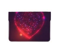 Cozimangoe Laptop Sleeve, 13-14 Inch PU Leather Computer Sleeve Bag, Water-Resistant Laptop Case Protective, School Office Travel, Personalized Love Heart From Beautiful Bright Stars