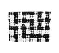Cozimangoe Laptop Sleeve, 13-14 Inch PU Leather Computer Sleeve Bag, Water-Resistant Laptop Case Protective, School Office Travel, Personalized Checkered Coarse Black Plaid Food And Drink