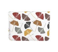 Cozimangoe Laptop Sleeve, 13-14 Inch PU Leather Computer Sleeve Bag, Water-Resistant Laptop Case Protective, School Office Travel, Personalized Ginkgo Leaves