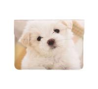 Cozimangoe Laptop Sleeve, 13-14 Inch PU Leather Computer Sleeve Bag, Water-Resistant Laptop Case Protective, School Office Travel, Personalized West Highland White Terrier