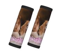 Cozimangoe Luggage Tag&Handle Wrap, 2 Pack Identifier Comfort Grip Soft Surround for Suitcases Travel Bag Backpack Car Seatbelt, Cavalier King Charles Spaniel White Brown Dogs