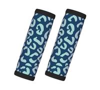 Cozimangoe Luggage Tag&Handle Wrap, 2 Pack Identifier Comfort Grip Soft Surround for Suitcases Travel Bag Backpack Car Seatbelt, Animal Background Leopard Or Cheetah Or Jaguar