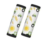 Cozimangoe Luggage Tag&Handle Wrap, 2 Pack Identifier Comfort Grip Soft Surround for Suitcases Travel Bag Backpack Car Seatbelt, Tractor Farming