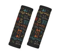 Cozimangoe Luggage Tag&Handle Wrap, 2 Pack Identifier Comfort Grip Soft Surround for Suitcases Travel Bag Backpack Car Seatbelt, Educational Chemistry Equation Experiment