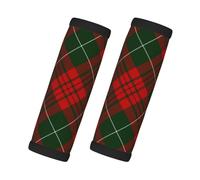 Cozimangoe Luggage Tag&Handle Wrap, 2 Pack Identifier Comfort Grip Soft Surround for Suitcases Travel Bag Backpack Car Seatbelt, Christmas Scottish Tartan