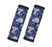 Cozimangoe Luggage Tag&Handle Wrap, 2 Pack Identifier Comfort Grip Soft Surround for Suitcases Travel Bag Backpack Car Seatbelt, Cute Koala Bears Animals Australia