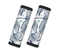 Cozimangoe Luggage Tag&Handle Wrap, 2 Pack Identifier Comfort Grip Soft Surround for Suitcases Travel Bag Backpack Car Seatbelt, Gingko Biloba