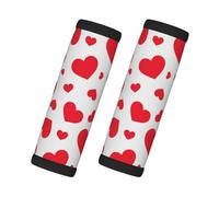 Cozimangoe Luggage Tag&Handle Wrap, 2 Pack Identifier Comfort Grip Soft Surround for Suitcases Travel Bag Backpack Car Seatbelt, Scattered Heart