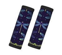 Cozimangoe Luggage Tag&Handle Wrap, 2 Pack Identifier Comfort Grip Soft Surround for Suitcases Travel Bag Backpack Car Seatbelt, Dragonflies