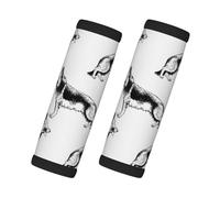 Cozimangoe Luggage Tag&Handle Wrap, 2 Pack Identifier Comfort Grip Soft Surround for Suitcases Travel Bag Backpack Car Seatbelt, Hand Drawn German Shepherds