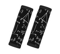 Cozimangoe Luggage Tag&Handle Wrap, 2 Pack Identifier Comfort Grip Soft Surround for Suitcases Travel Bag Backpack Car Seatbelt, Algebra Geometry Abstract Math