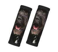 Cozimangoe Luggage Tag&Handle Wrap, 2 Pack Identifier Comfort Grip Soft Surround for Suitcases Travel Bag Backpack Car Seatbelt, Puppy Black Cockapoo