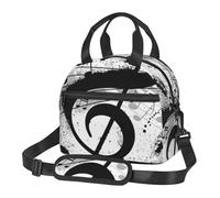 Cozimangoe Lunch Bag, Insulated Adjustable Strap Cooler Bag Multiple Pockets Lunch Organizer for Work Office Picnic Beach, Personalized Music Notes