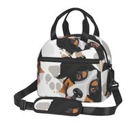 Cozimangoe Lunch Bag, Insulated Adjustable Strap Cooler Bag Multiple Pockets Lunch Organizer for Work Office Picnic Beach, Personalized Dog Paws Bernese Mountain Dog