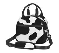 Cozimangoe Lunch Bag, Insulated Adjustable Strap Cooler Bag Multiple Pockets Lunch Organizer for Work Office Picnic Beach, Personalized Cow Spot