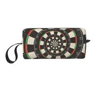 Cozimangoe Makeup Bag, Cosmetic Bag for Padded Travel Pouch Zippered Handle Multi-Purpose Small, School Work Trip Home Storage, Personalized Spiral Dart Board Droste