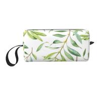 Cozimangoe Makeup Bag, Cosmetic Bag for Padded Travel Pouch Zippered Handle Multi-Purpose Small, School Work Trip Home Storage, Personalized Green Leaf Artistic Olive Tree Print