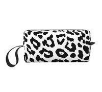 Cozimangoe Makeup Bag, Cosmetic Bag for Padded Travel Pouch Zippered Handle Multi-Purpose Small, School Work Trip Home Storage, Personalized Leopard Print Animals The Arts