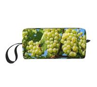 Cozimangoe Makeup Bag, Cosmetic Bag for Padded Travel Pouch Zippered Handle Multi-Purpose Small, School Work Trip Home Storage, Personalized Grapes Fruit Vine Grapevine Winegrowing