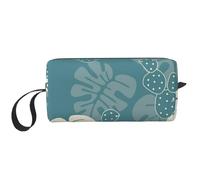 Cozimangoe Makeup Bag, Cosmetic Bag for Padded Travel Pouch Zippered Handle Multi-Purpose Small, School Work Trip Home Storage, Personalized Luxury Cute Leaves Print