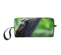 Cozimangoe Makeup Bag, Cosmetic Bag for Padded Travel Pouch Zippered Handle Multi-Purpose Small, School Work Trip Home Storage, Personalized Crocodile