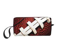 Cozimangoe Makeup Bag, Cosmetic Bag for Padded Travel Pouch Zippered Handle Multi-Purpose Small, School Work Trip Home Storage, Personalized American Football (2)