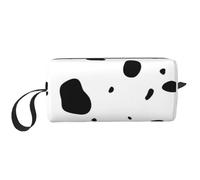 Cozimangoe Makeup Bag, Cosmetic Bag for Padded Travel Pouch Zippered Handle Multi-Purpose Small, School Work Trip Home Storage, Personalized Cow Skin Dalmatians Dog Spots Dalmatian