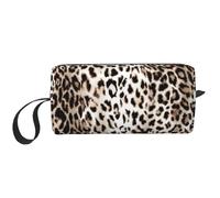 Cozimangoe Makeup Bag, Cosmetic Bag for Padded Travel Pouch Zippered Handle Multi-Purpose Small, School Work Trip Home Storage, Personalized Leopard Design Pattern