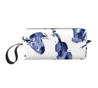 Cozimangoe Makeup Bag, Cosmetic Bag for Padded Travel Pouch Zippered Handle Multi-Purpose Small, School Work Trip Home Storage, Personalized Blues Saxophone Piano Cello Bass