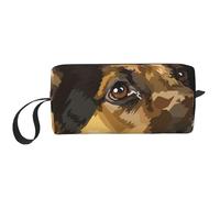 Cozimangoe Makeup Bag, Cosmetic Bag for Padded Travel Pouch Zippered Handle Multi-Purpose Small, School Work Trip Home Storage, Personalized German Shepherd 2