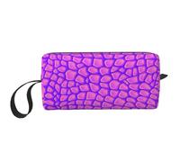 Cozimangoe Makeup Bag, Cosmetic Bag for Padded Travel Pouch Zippered Handle Multi-Purpose Small, School Work Trip Home Storage, Personalized Pink Crocodile Alligator Skin