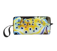 Cozimangoe Makeup Bag, Cosmetic Bag for Padded Travel Pouch Zippered Handle Multi-Purpose Small, School Work Trip Home Storage, Personalized Nudibranch Red Sea