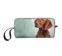 Cozimangoe Makeup Bag, Cosmetic Bag for Padded Travel Pouch Zippered Handle Multi-Purpose Small, School Work Trip Home Storage, Personalized Funny Vizsla Pointer