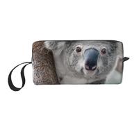 Cozimangoe Makeup Bag, Cosmetic Bag for Padded Travel Pouch Zippered Handle Multi-Purpose Small, School Work Trip Home Storage, Personalized Laid-Back Koala