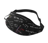 Cozimangoe Math Equation Math Formulas, Waist Bag, Women Men Travel Essentials Earphone Hole Belt Bag with Adjustable Strap Bum Bag, for Travel Hiking Running Cycling Concert