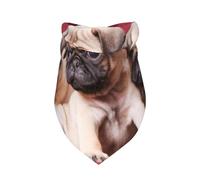 Cozimangoe Pet Bandana, Soft Breathable Scarf Triangle Bib Fashion Neckerchief, Holiday Parties Daily Wear Grooming Gifts, Personalized Pugs Sofas Blankets Color Photographs