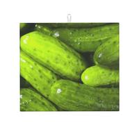 Cozimangoe Pickles Pickle, Dish Drying Mat, 18x16 Inch Absorbent Microfiber Quick Dry Machine Washable for Dishes Pots Pans Glassware Coffee Bar Under Rack