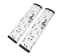 Cozimangoe Seat Belt Pads, 2 Pack SeatBelt Cover Shoulder Protector Soft Cushion for Car Backpack Camera Strap Luggage, Personalized Clef Music Notes Sheet Symbol Treble Abstract