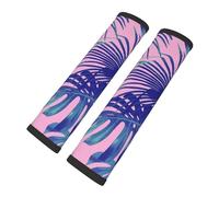 Cozimangoe Seat Belt Pads, 2 Pack SeatBelt Cover Shoulder Protector Soft Cushion for Car Backpack Camera Strap Luggage, Personalized Tropical Pink Print