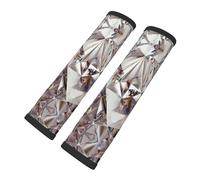 Cozimangoe Seat Belt Pads, 2 Pack SeatBelt Cover Shoulder Protector Soft Cushion for Car Backpack Camera Strap Luggage, Personalized Glitter Abstract Diamond Crystal Pattern Printed
