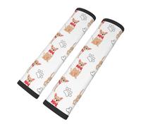 Cozimangoe Seat Belt Pads, 2 Pack SeatBelt Cover Shoulder Protector Soft Cushion for Car Backpack Camera Strap Luggage, Personalized Chihuahua Cute Dogs And Bowl